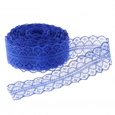 Лента декоративная,Тонкое Кружево, Королевский синий